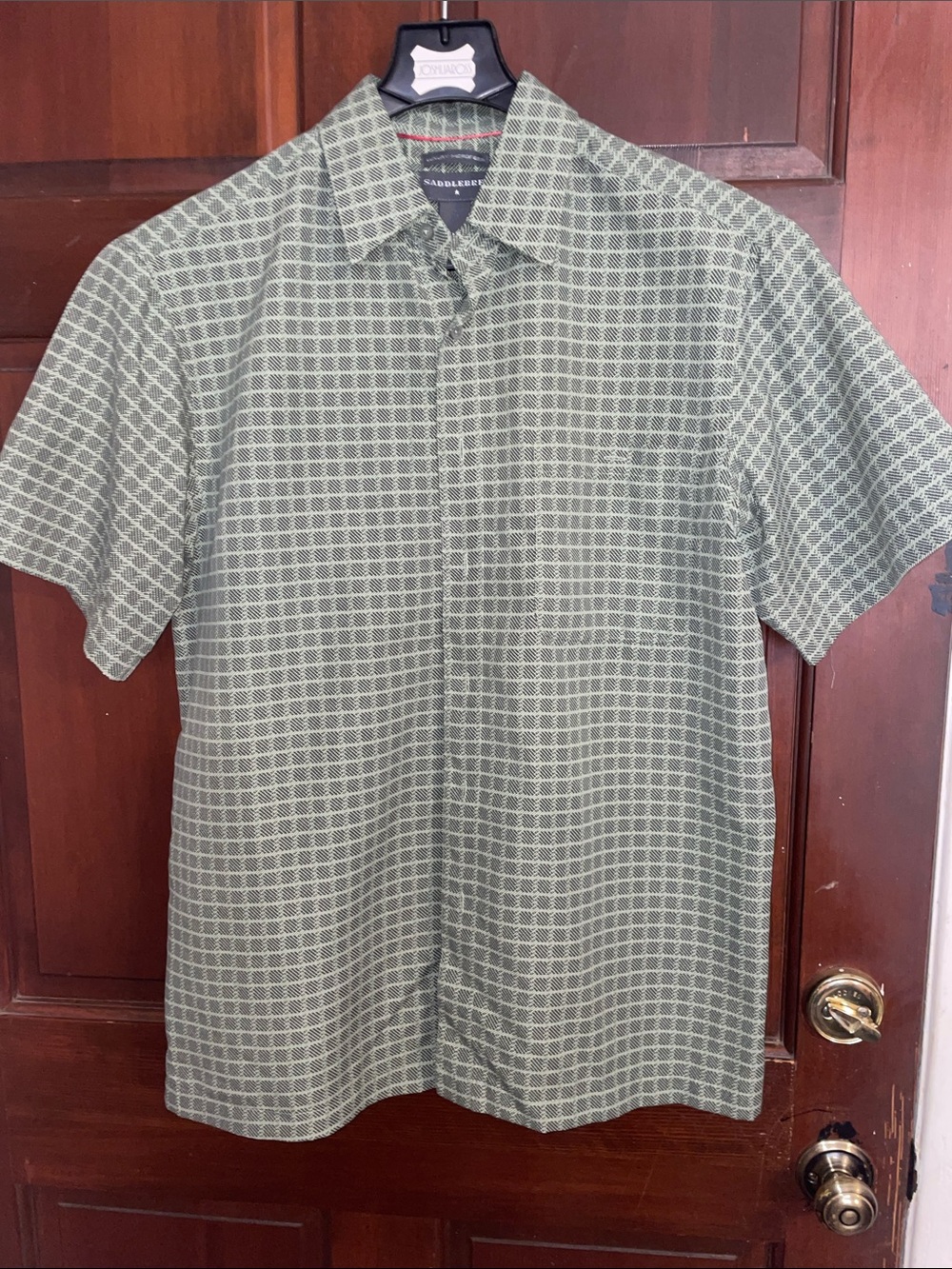 Saddlebred Green Check Short-Sleeve Button-Down Shirt